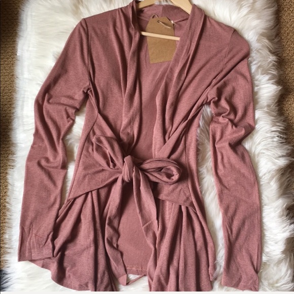 Mauve Burnout Knitted Cardigan - Picture 4 of 4